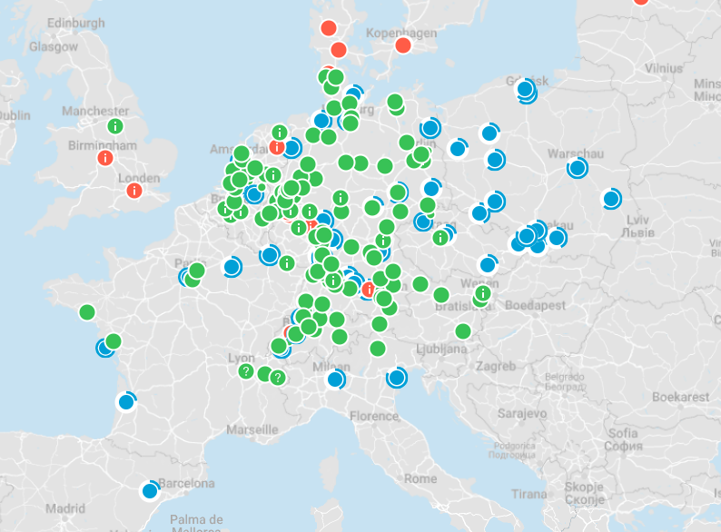 Waterstof-Tanken-Europa-Kaart